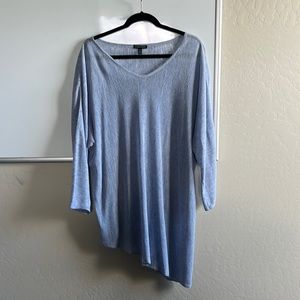 Eileen Fisher asymmetrical blue sweater